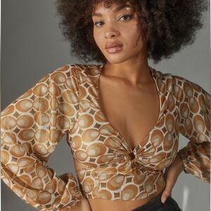 Uo Kary Keyhole Tie-Back Top